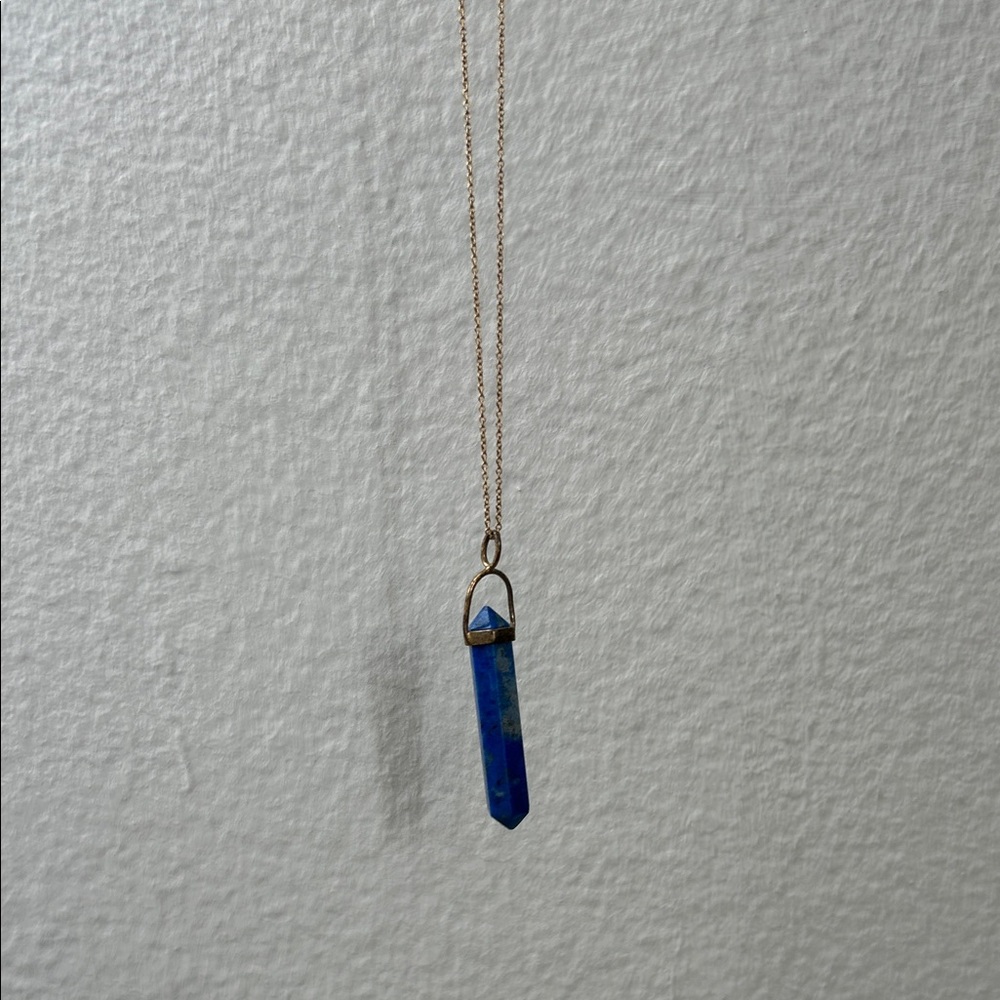 Blue Stone Pendant Necklace